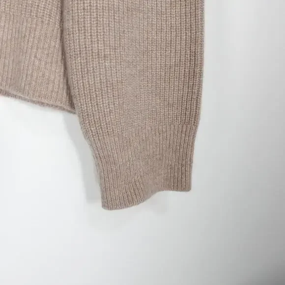 GUC Repaired Quince XL Oatmeal Mongolian Cashmere Fisherman Cropped Cardigan - Picture 6 of 12